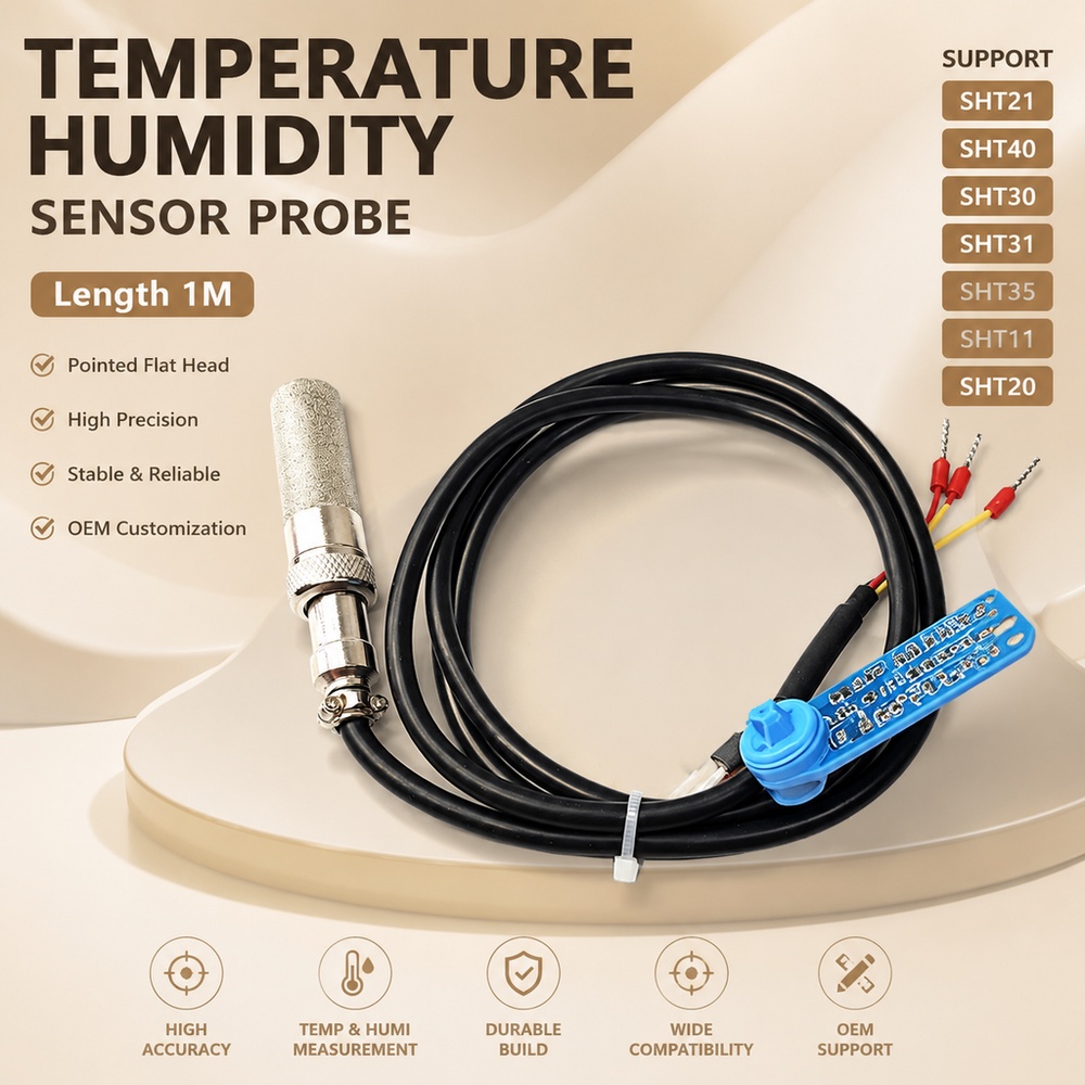 Sht31 - Temperature Humidity Sensor Probe Line Cable