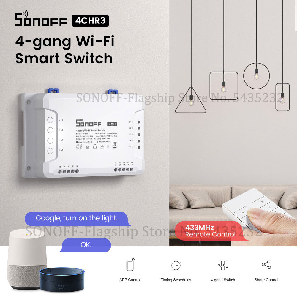 Itead SONOFF 4CH R3 Wifi Điều  - đánh giá và giá Relay Module 1 Channel