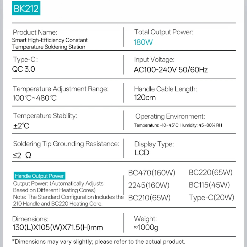 Bakon BK212 Smart Soldering St - đánh giá và giá Soldering Iron Temperature Probe