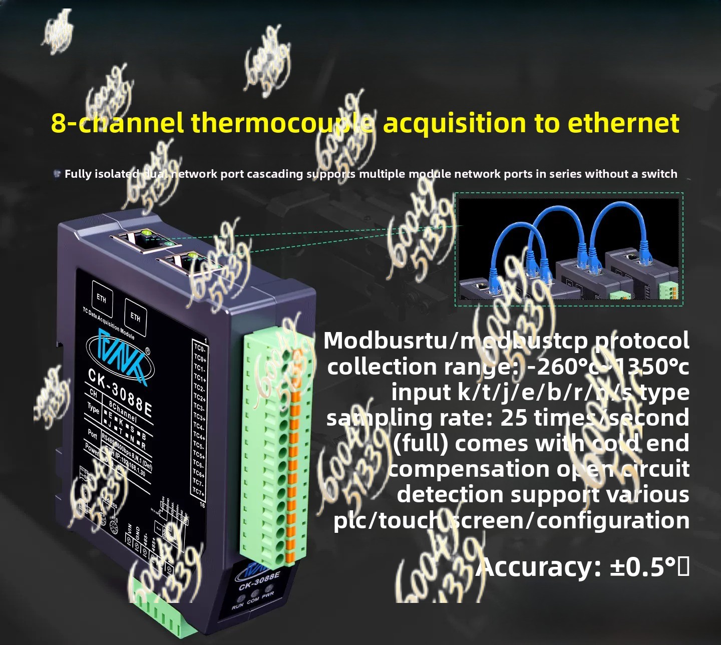 apply to 8CH Fully Isolated K- - đánh giá và giá Thermocouple Module K Type