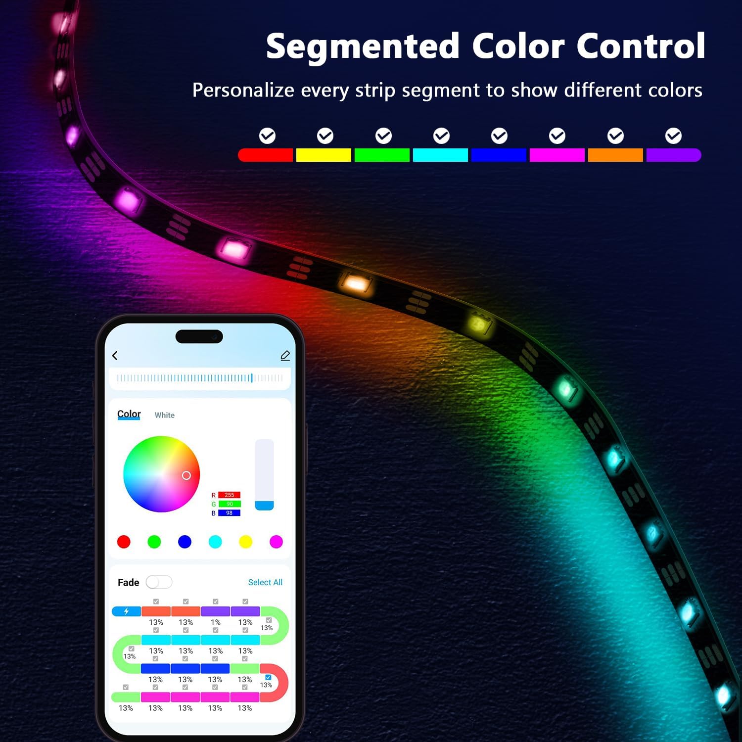 Tuya Smart WIFI RGBIC LED Stri - đánh giá và giá Ws2812B Strip 5V