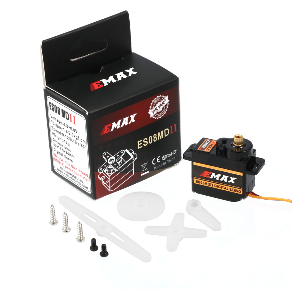 2/4/10pcs EMAX  ES08MD II Meta - đánh giá và giá Servo Sg90