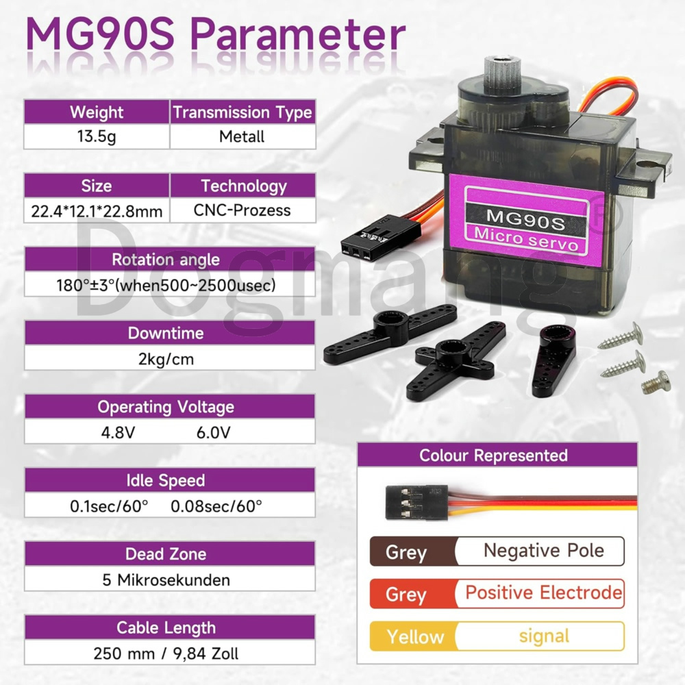 MG90S Servo 1/2/4/10/20/50 Pcs - đánh giá và giá Servo Sg90