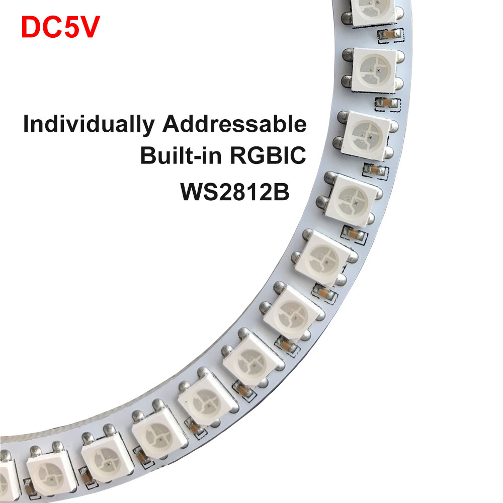 DC5V 12V WS2812B SK6812 Luces  - đánh giá và giá Ws2812B Strip 5V
