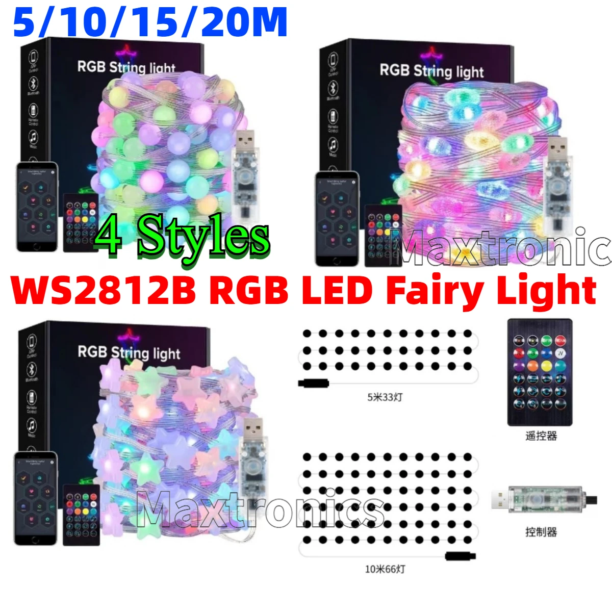 Smart 4 Styles RGB WS2812B LED - đánh giá và giá Ws2812B